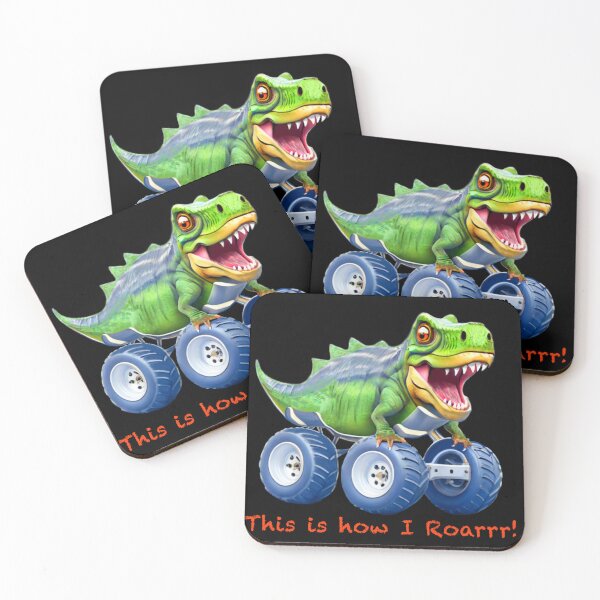 Item preview, Funny Monster truck with t-Rex dinosaur body  designed and sold by hollycooper.