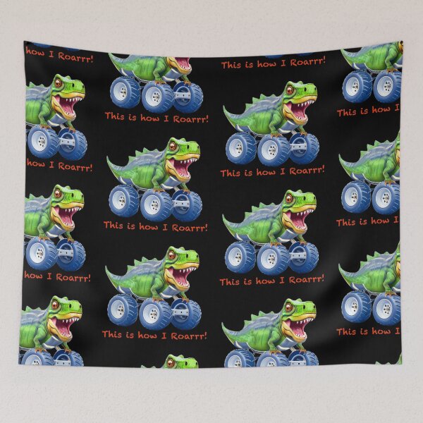Item preview, Funny Monster truck with t-Rex dinosaur body  designed and sold by hollycooper.