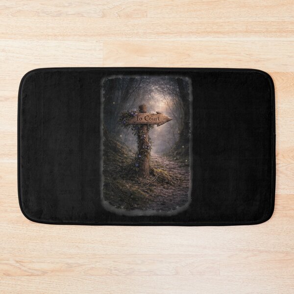 Item preview, Enchanted "To Court" Signpost Fairy Forest Path Twilight Glow – Dark Romance Fae Art designed and sold by DarkRomanceMom.