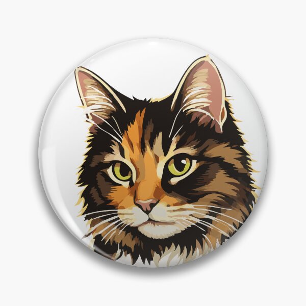 Item preview, Tortoiseshell Longhair Cat Portrait Art designed and sold by AlmaMoArt.