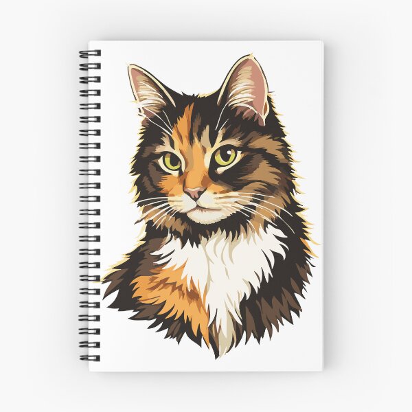 Item preview, Tortoiseshell Longhair Cat Portrait Art designed and sold by AlmaMoArt.