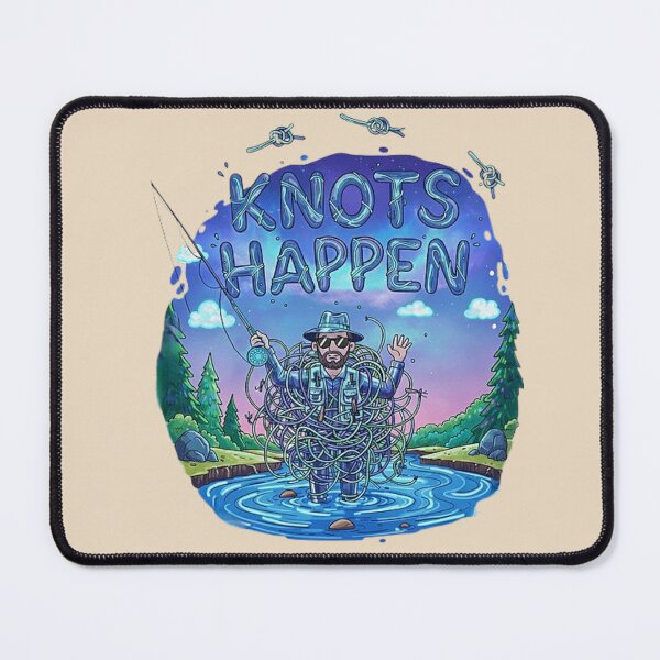 Item preview, Knots happen funny fly fishing designed and sold by Stefanrajzer.