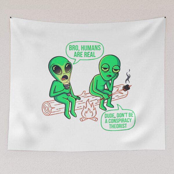 Item preview, Funny Alien Conspiracy Theory Humor Design designed and sold by NOVALOOMARCH.