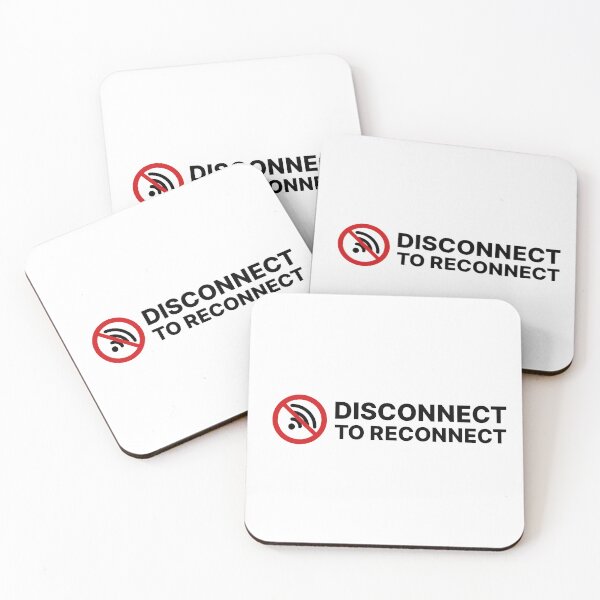 Item preview, Disconnect to Reconnect / No Internet / No WiFi / Offline Symbol (V3 on Black) designed and sold by STUDIO-72.