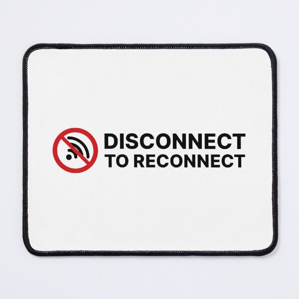 Item preview, Disconnect to Reconnect / No Internet / No WiFi / Offline Symbol (V3 on Black) designed and sold by STUDIO-72.