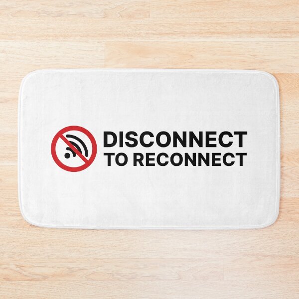 Item preview, Disconnect to Reconnect / No Internet / No WiFi / Offline Symbol (V3 on Black) designed and sold by STUDIO-72.