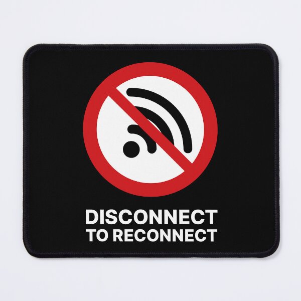 Item preview, Disconnect to Reconnect / No Internet / No WiFi / Offline Symbol (V2 on Black) designed and sold by STUDIO-72.