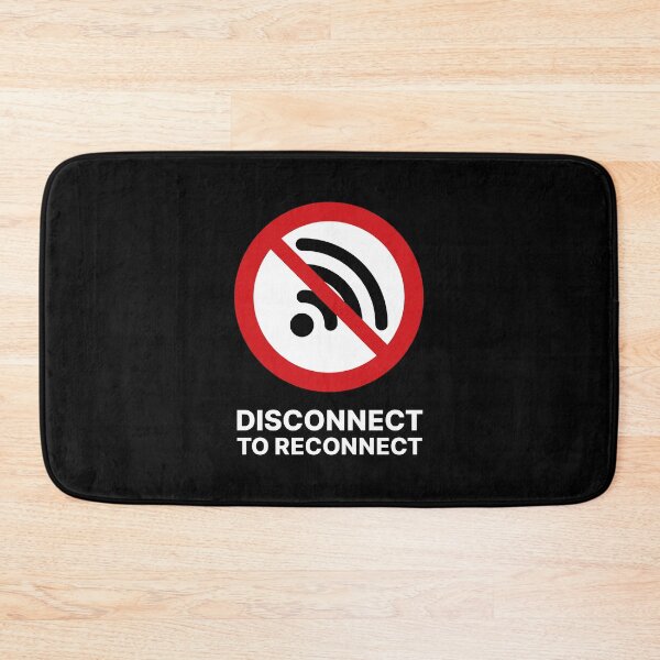 Item preview, Disconnect to Reconnect / No Internet / No WiFi / Offline Symbol (V2 on Black) designed and sold by STUDIO-72.