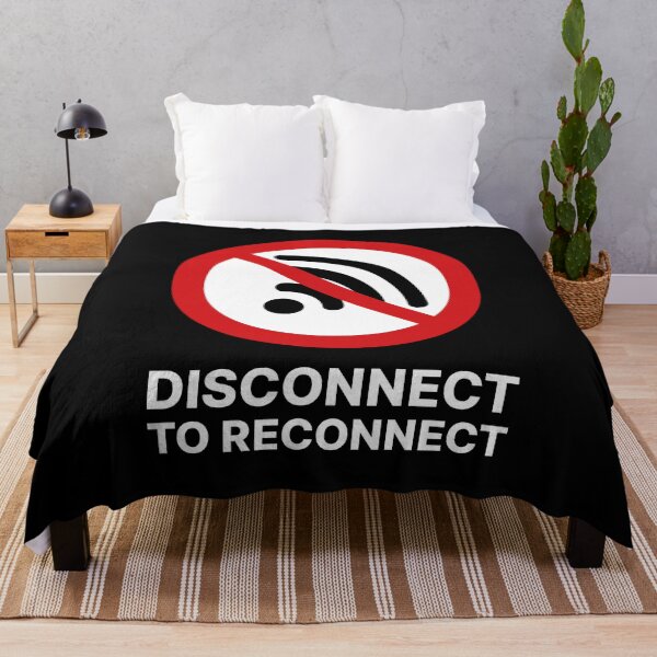 Item preview, Disconnect to Reconnect / No Internet / No WiFi / Offline Symbol (V2 on Black) designed and sold by STUDIO-72.