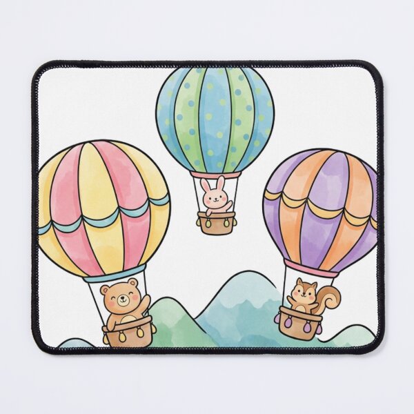 Item preview, Soaring Friends Balloon Adventure - Cute Bear, Bunny, and Squirrel Nursery Art designed and sold by HappySproutArt.