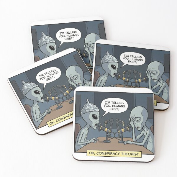 Item preview, Alien Conspiracy Theory Podcast Funny Design designed and sold by NOVALOOMARCH.