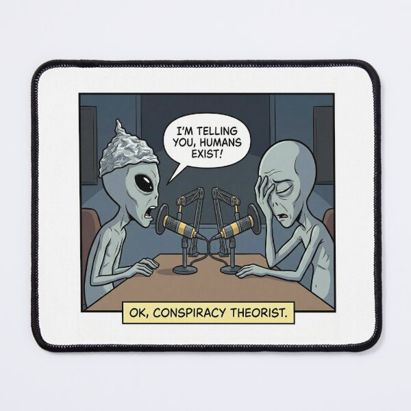 Item preview, Alien Conspiracy Theory Podcast Funny Design designed and sold by NOVALOOMARCH.