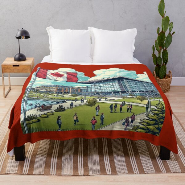Item preview, York University Campus – Beautiful View with Canada Flag designed and sold by PaintMeWorld.