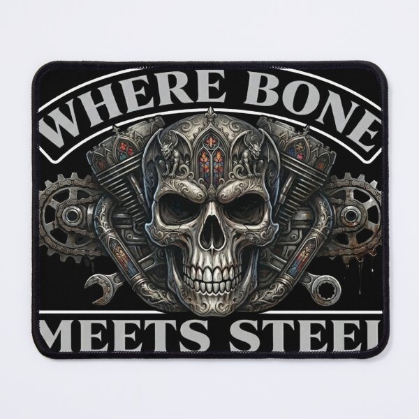 Item preview, Where Bone Meets Steel Gothic Skull designed and sold by AdrianoMartinez.