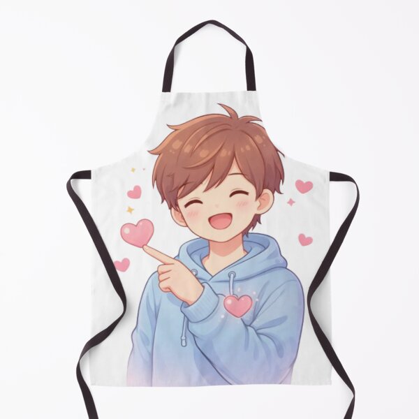 Item preview, Cute Kawaii Boy Pointing Heart – Valentine’s Day Love Illustration designed and sold by MysticPurpleHue.