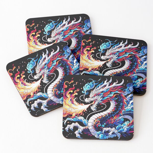 Item preview, Eastern Style Dragon Flame Art for Fantasy Culture Enthusiasts designed and sold by WildStroke.