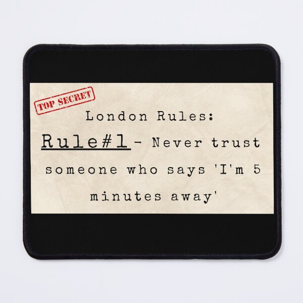 Item preview, Fan Art - Slow Horses London Rules Series - Rule #1 designed and sold by goldenbrown09.