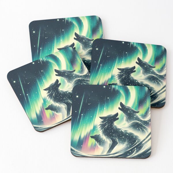 Item preview, Northern Lights Wolves, Ai Generated Art  designed and sold by ACC .