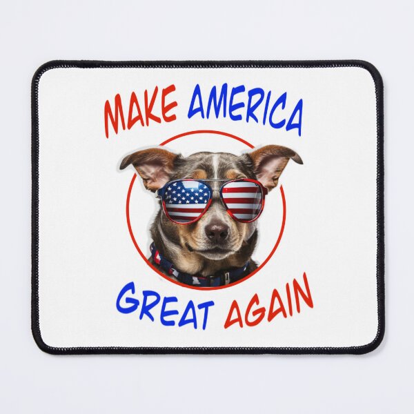 Item preview, Funny cute dog with red white blue sunglasses 4th of July make America great again designed and sold by hollycooper.