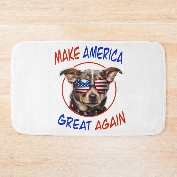 Item preview, Funny cute dog with red white blue sunglasses 4th of July make America great again designed and sold by hollycooper.