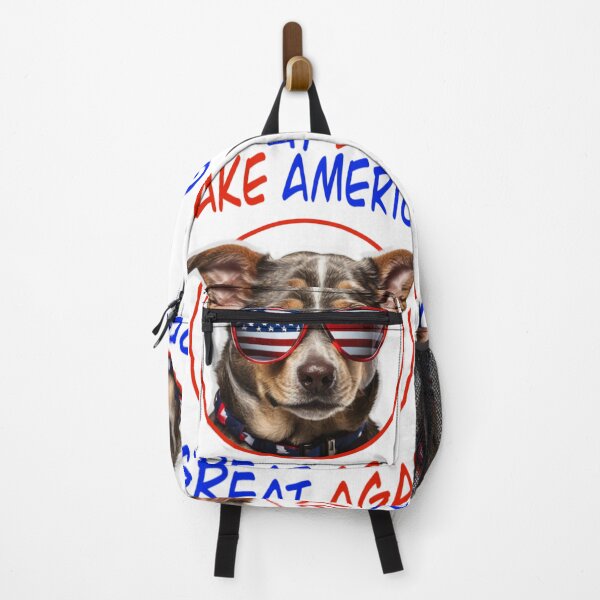 Item preview, Funny cute dog with red white blue sunglasses 4th of July make America great again designed and sold by hollycooper.