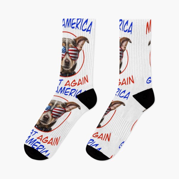 Item preview, Funny cute dog with red white blue sunglasses 4th of July make America great again designed and sold by hollycooper.