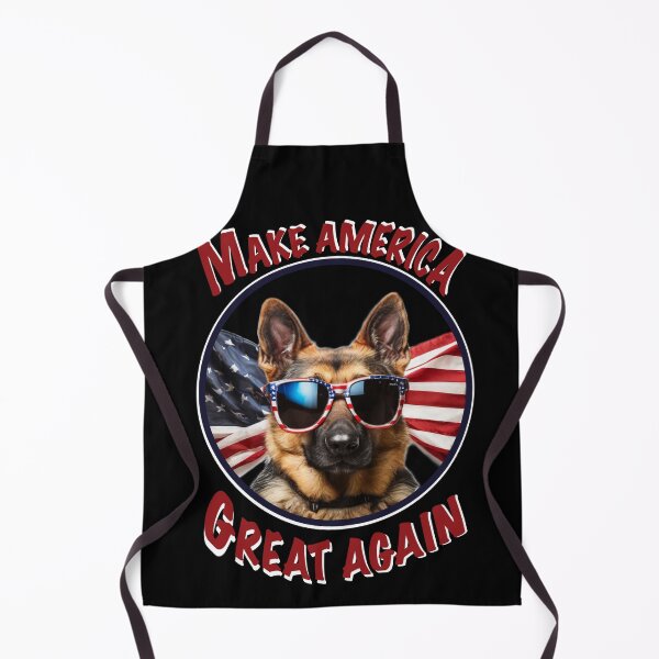 Item preview, Make America Great Again Patriotic red white blue American flag German shepherd with sunglasses designed and sold by hollycooper.