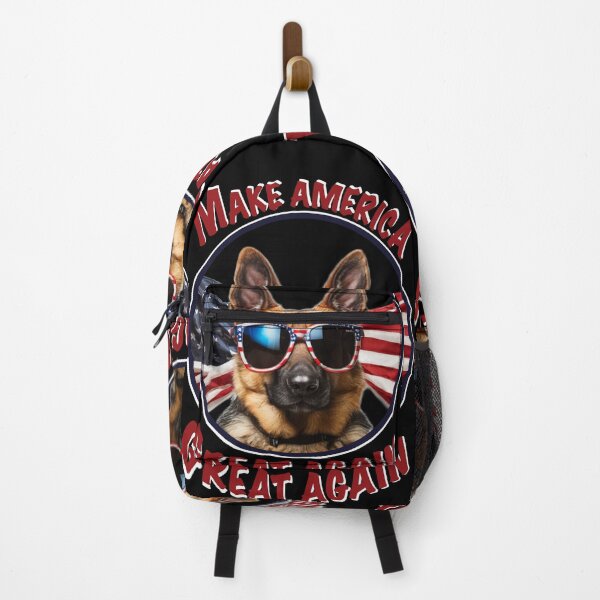Item preview, Make America Great Again Patriotic red white blue American flag German shepherd with sunglasses designed and sold by hollycooper.