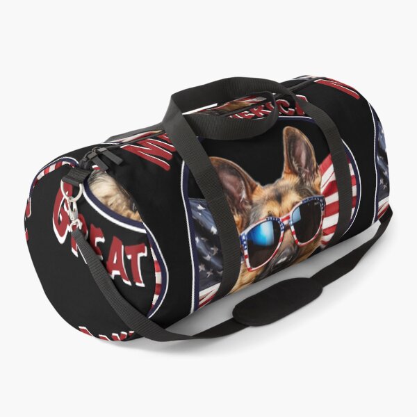 Item preview, Make America Great Again Patriotic red white blue American flag German shepherd with sunglasses  designed and sold by hollycooper.