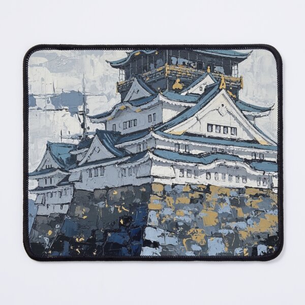 Item preview, Impasto-Style Digital Art: Japanese Castle Memory Gold designed and sold by EEpression.