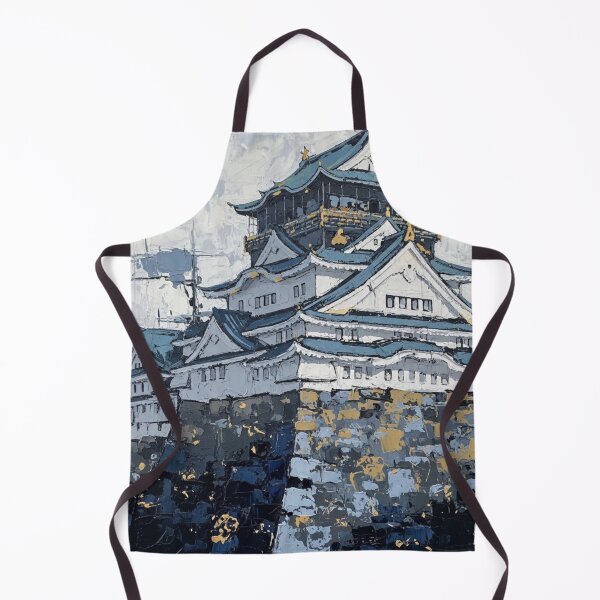 Item preview, Impasto-Style Digital Art: Japanese Castle Memory Gold designed and sold by EEpression.
