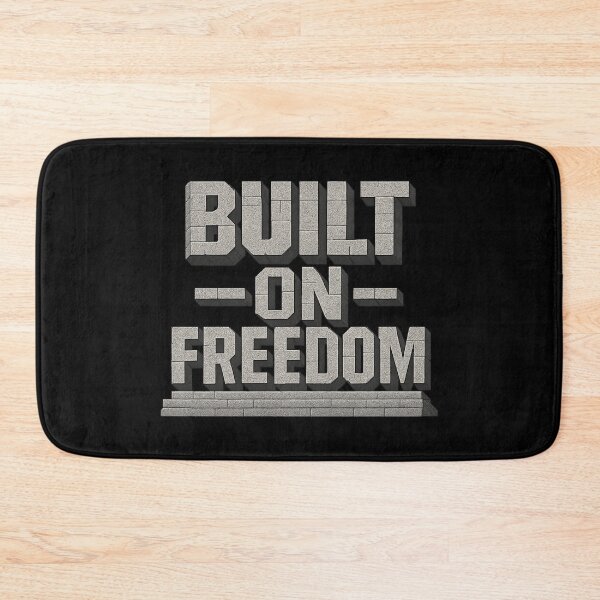 Item preview, Built on Freedom - Patriotic Stone Typography designed and sold by MKreative Studio.