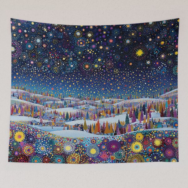 Item preview, Star Burst and Flowers on a Winter Landscape designed and sold by Neika Shimm Designs.