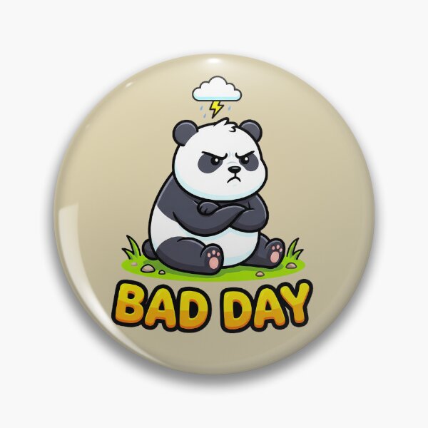 Item preview, Bad Day Grumpy Panda Under Rain Cloud designed and sold by WildCute.