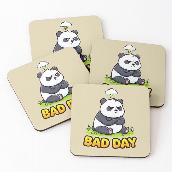 Item preview, Bad Day Grumpy Panda Under Rain Cloud designed and sold by WildCute.