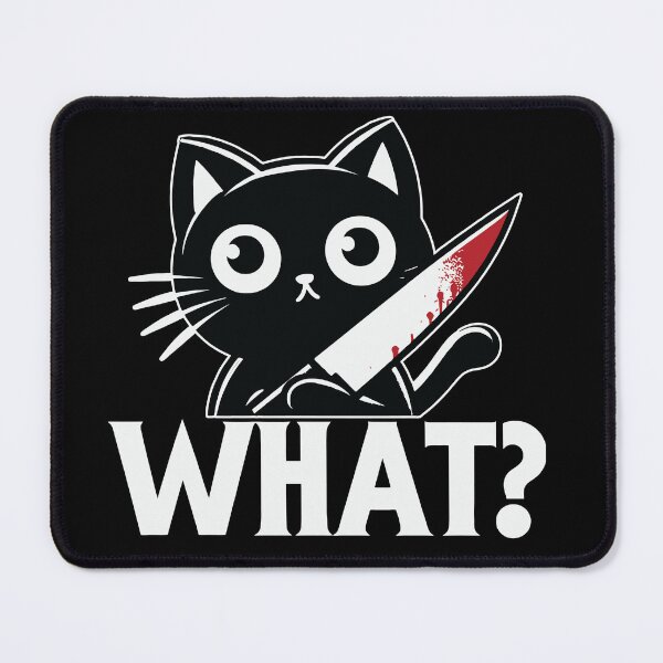 Item preview, Cat What? Murderous Black Cat designed and sold by Kondi-Art.