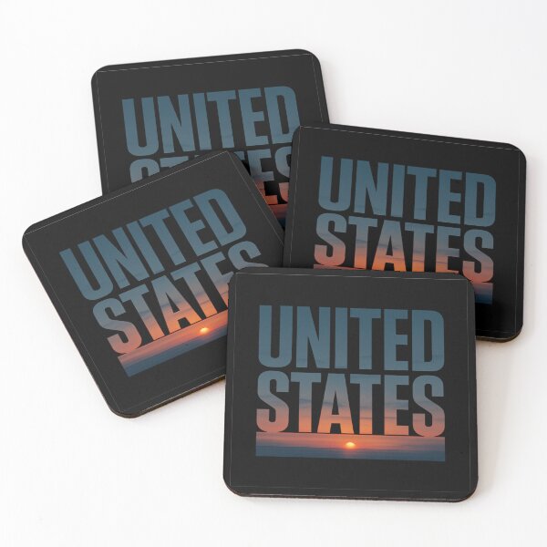 Item preview, UNITED STATES Sunset Horizon Typography - Patriotic Minimalist Graphic designed and sold by MKreative Studio.