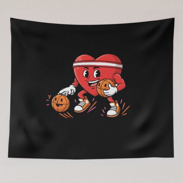 Item preview, Valentines Day Basketball Funny Two Players Heart Love Boys Kids T-Shirt designed and sold by MizoX7.