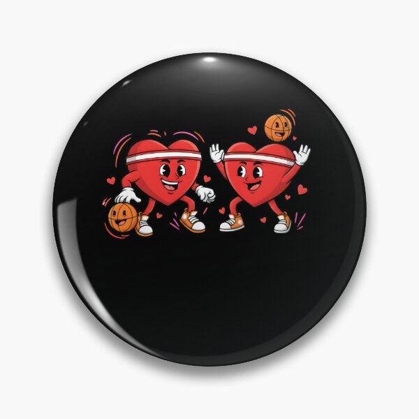 Item preview, Valentines Day Basketball Funny Two Players Heart Love Boys Kids T-Shirt designed and sold by MizoX7.
