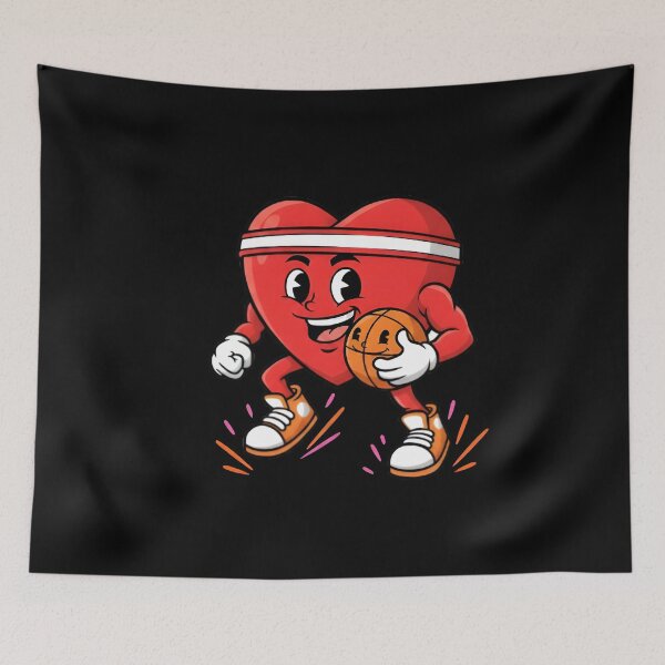 Item preview, Valentines Day Basketball Funny Two Players Heart Love Boys Kids T-Shirt designed and sold by MizoX7.