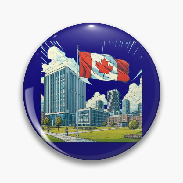 Item preview, York University Campus – Beautiful View with Canada Flag   designed and sold by PaintMeWorld.