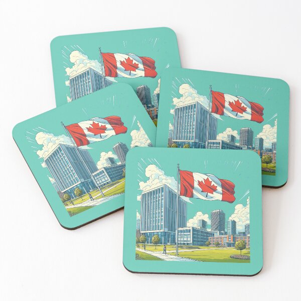 Item preview, York University Campus – Beautiful View with Canada Flag   designed and sold by PaintMeWorld.
