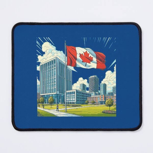 Item preview, York University Campus – Beautiful View with Canada Flag designed and sold by PaintMeWorld.