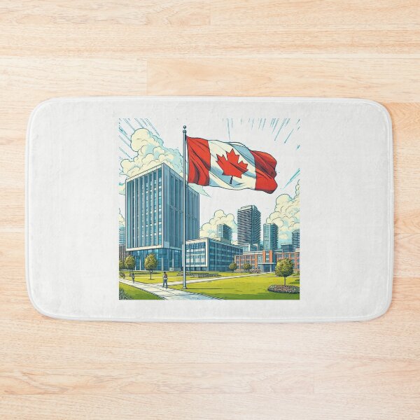 Item preview, York University Campus – Beautiful View with Canada Flag   designed and sold by PaintMeWorld.