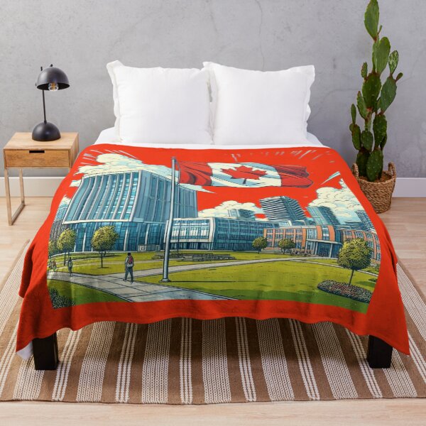 Item preview, York University Campus – Beautiful View with Canada Flag designed and sold by PaintMeWorld.