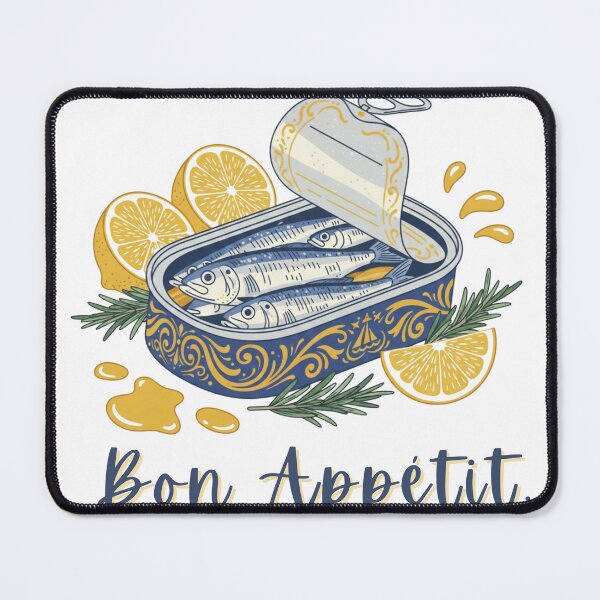 Item preview, Vintage Sardine Tin Bon Appetit Kitchen Art designed and sold by Qomash.
