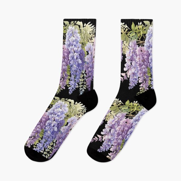 Item preview, Watercolor Purple floral purple flowers purple wisteria  designed and sold by hollycooper.
