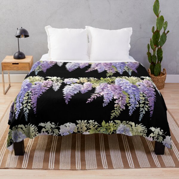Item preview, Watercolor Purple floral purple flowers purple wisteria  designed and sold by hollycooper.