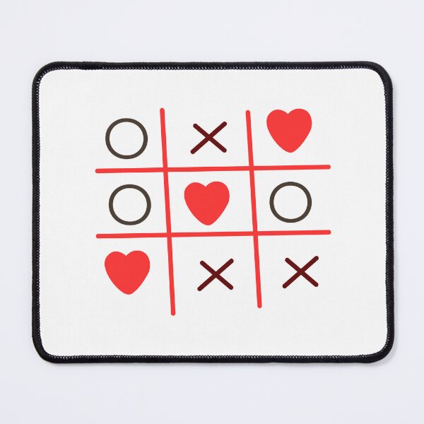 Item preview, Love Tic Tac Toe Game Art | Romantic Heart XO Illustration | Cute Valentine Minimalist Design designed and sold by ElGrandeDesign.