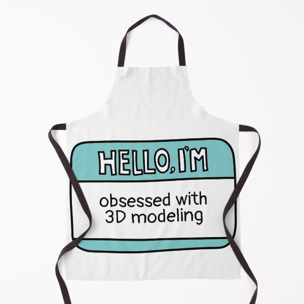 Item preview, I'm Obsessed with 3D Modeling Fun Name Tag designed and sold by MaryAller.